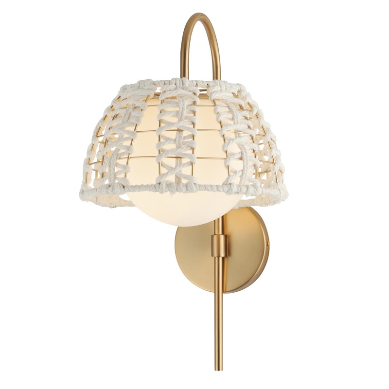 Macrame One Light Wall Sconce in Gold