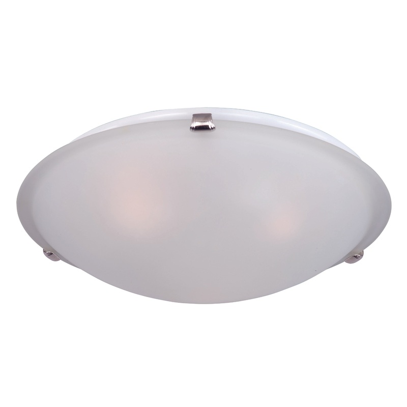 Malaga Three Light Flush Mount in Satin Nickel