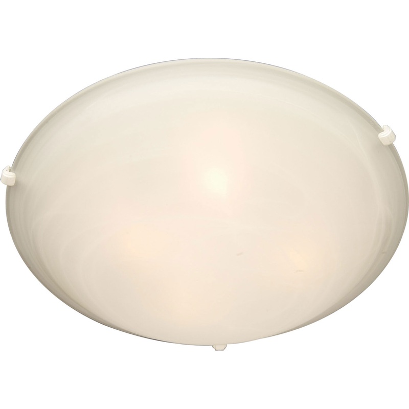 Malaga Three Light Flush Mount in White