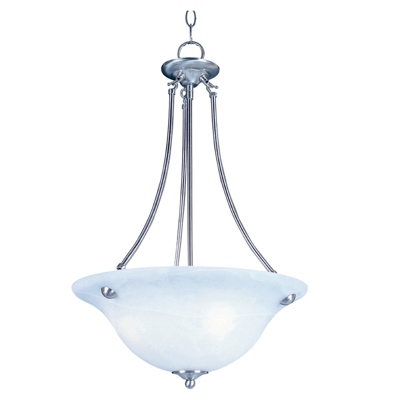 Malaga Three Light Pendant in Satin Nickel