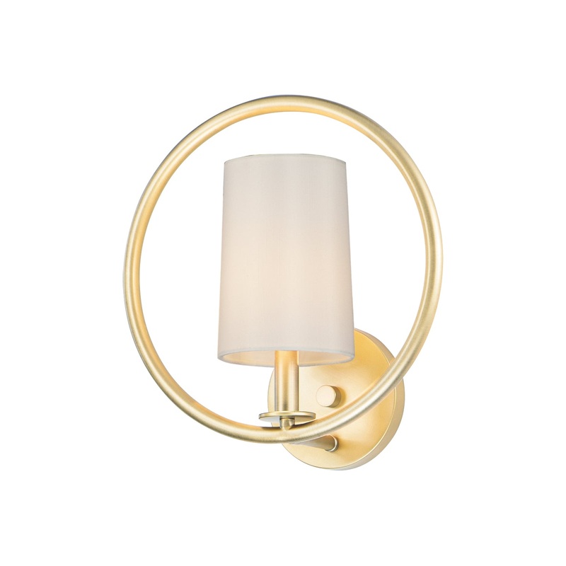 Meridian One Light Semi-Flush Mount in Natural Aged Brass