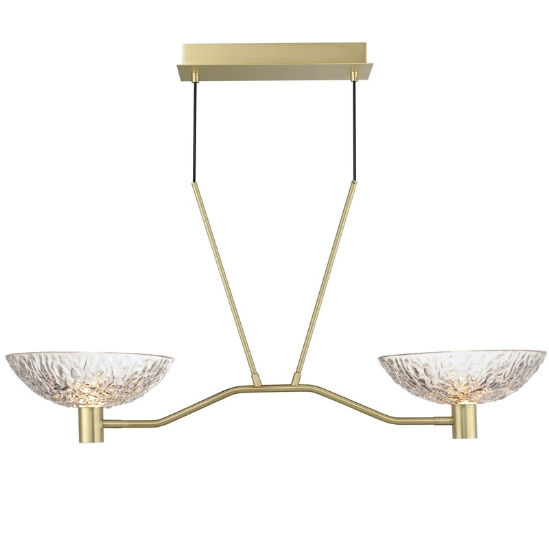 Metropolis LED Linear Pendant in Satin Brass