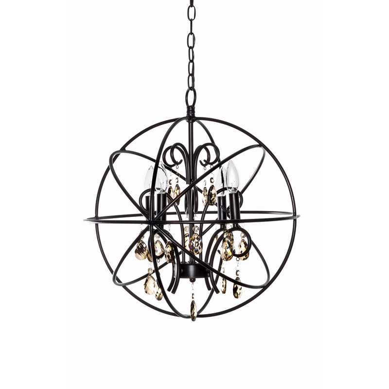 Orbit Four Light Pendant in Oil Rubbed Bronze