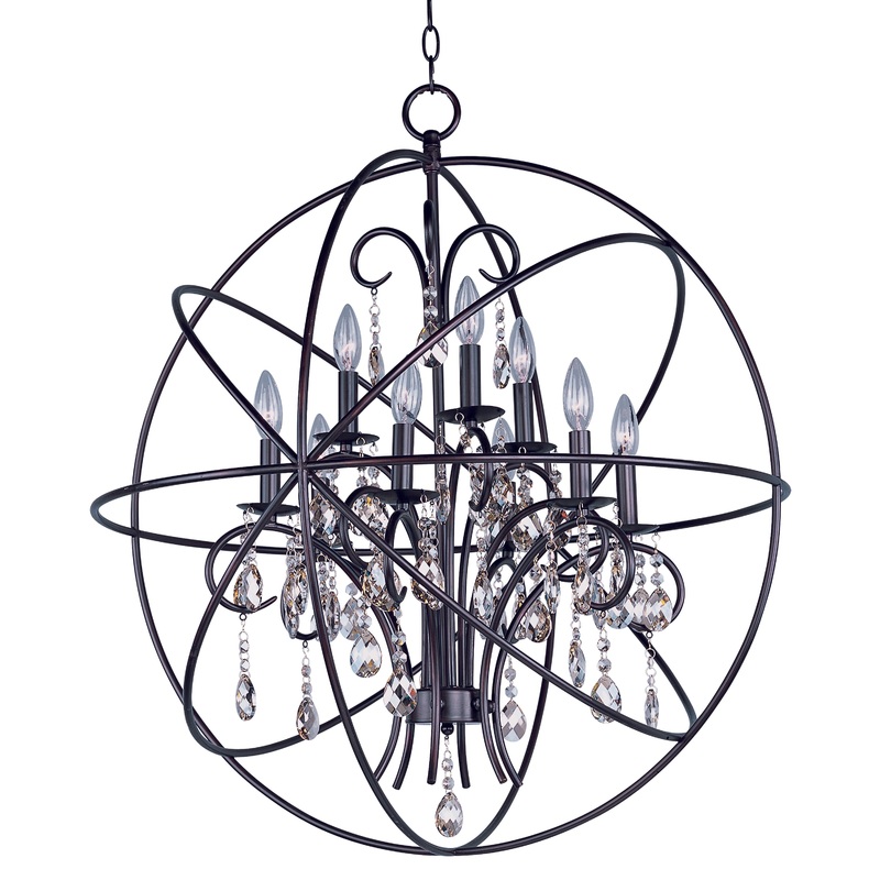 Orbit Nine Light Pendant in Oil Rubbed Bronze