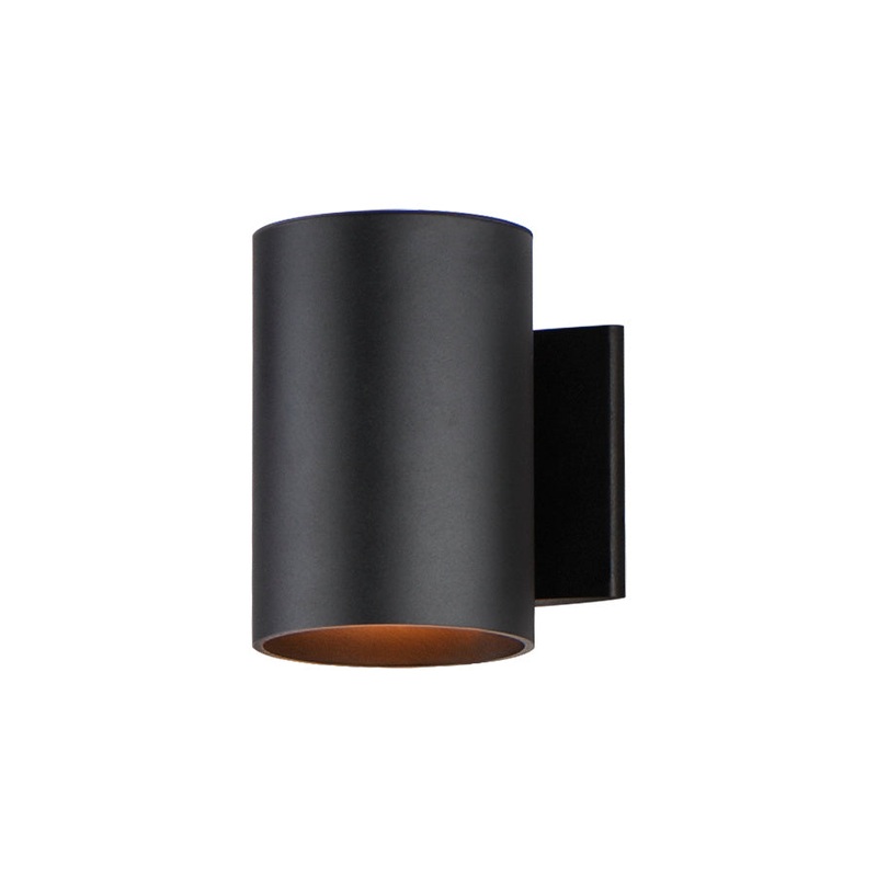 Outpost One Light Outdoor Wall Lantern in Black
