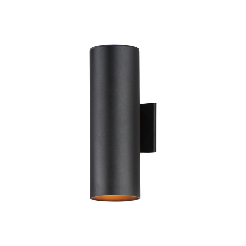 Outpost Two Light Outdoor Wall Lantern in Black