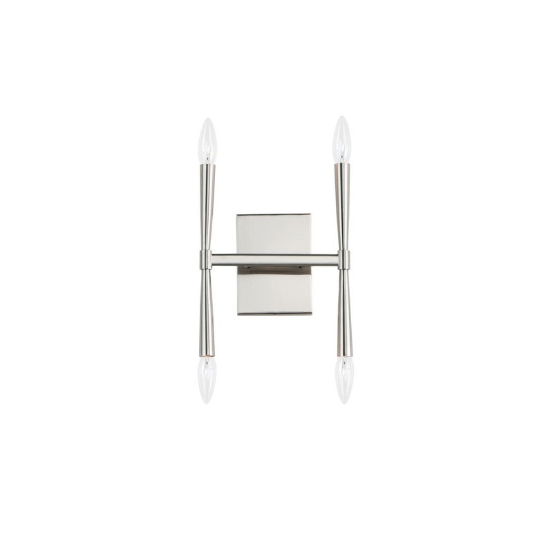 Rome Four Light Wall Sconce in Satin Nickel