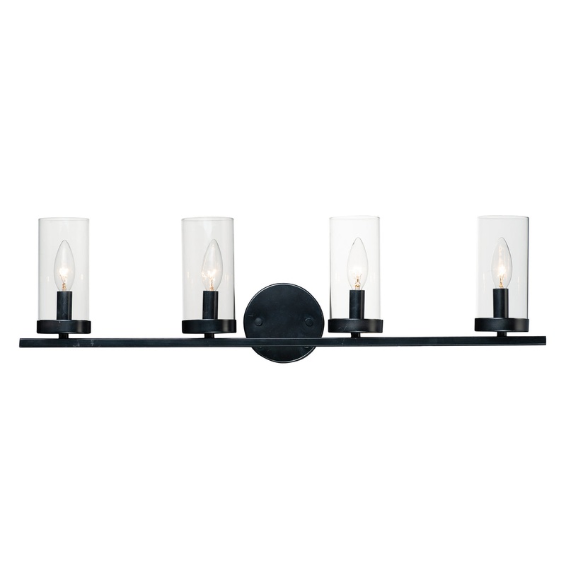 Sentinel Four Light Bath Vanity in Black