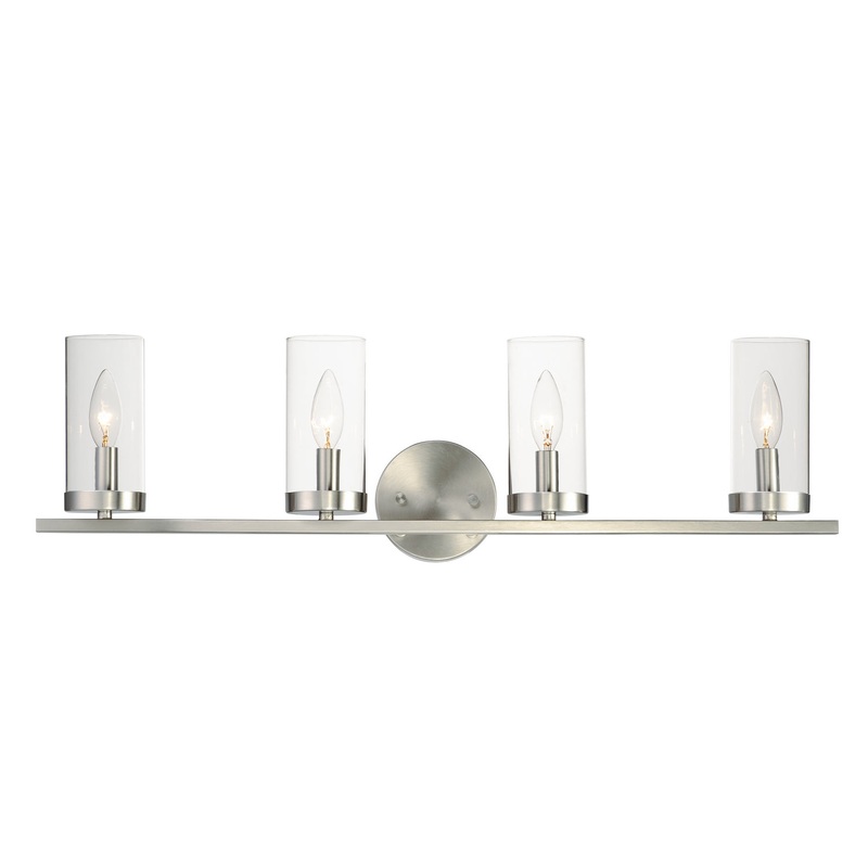 Sentinel Four Light Bath Vanity in Satin Nickel