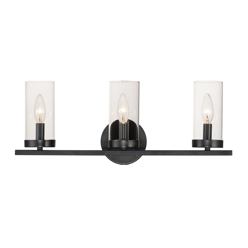 Sentinel Three Light Bath Vanity in Black