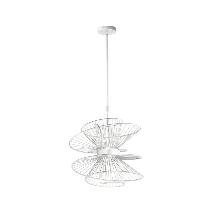 Zeta LED Pendant in Matte White