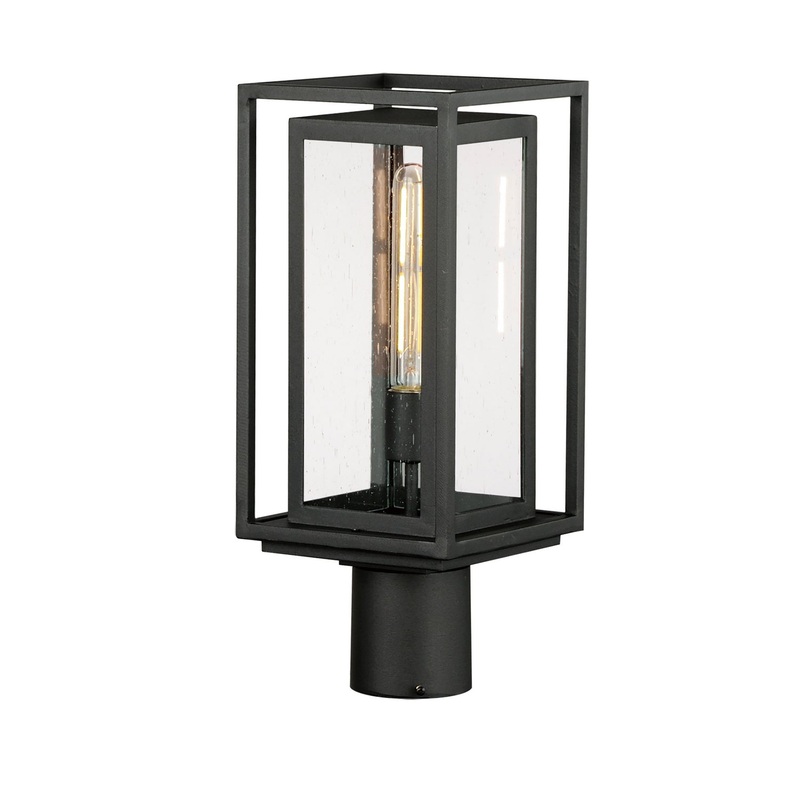Cabana One Light Outdoor Post Mount in Black