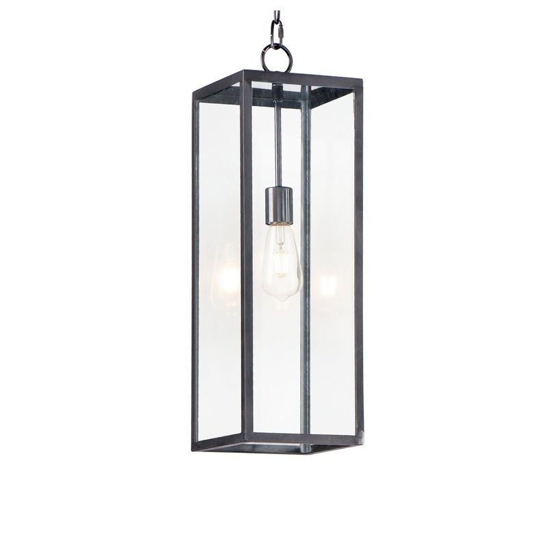 Catalina One Light Outdoor Hanging Lantern in Dark Bronze