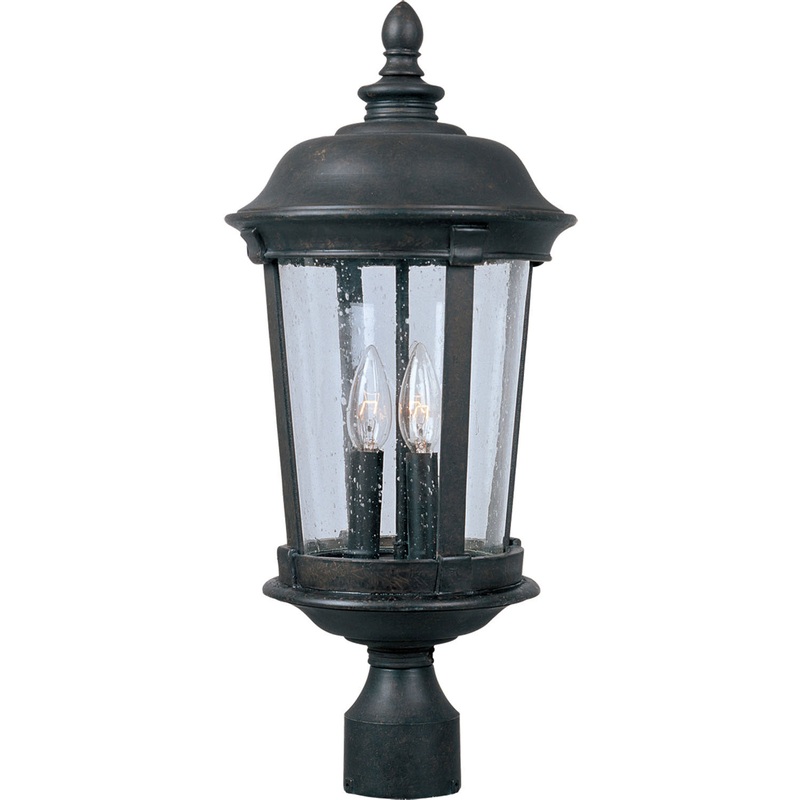 Dover DC Three Light Outdoor Pole/Post Lantern in Bronze