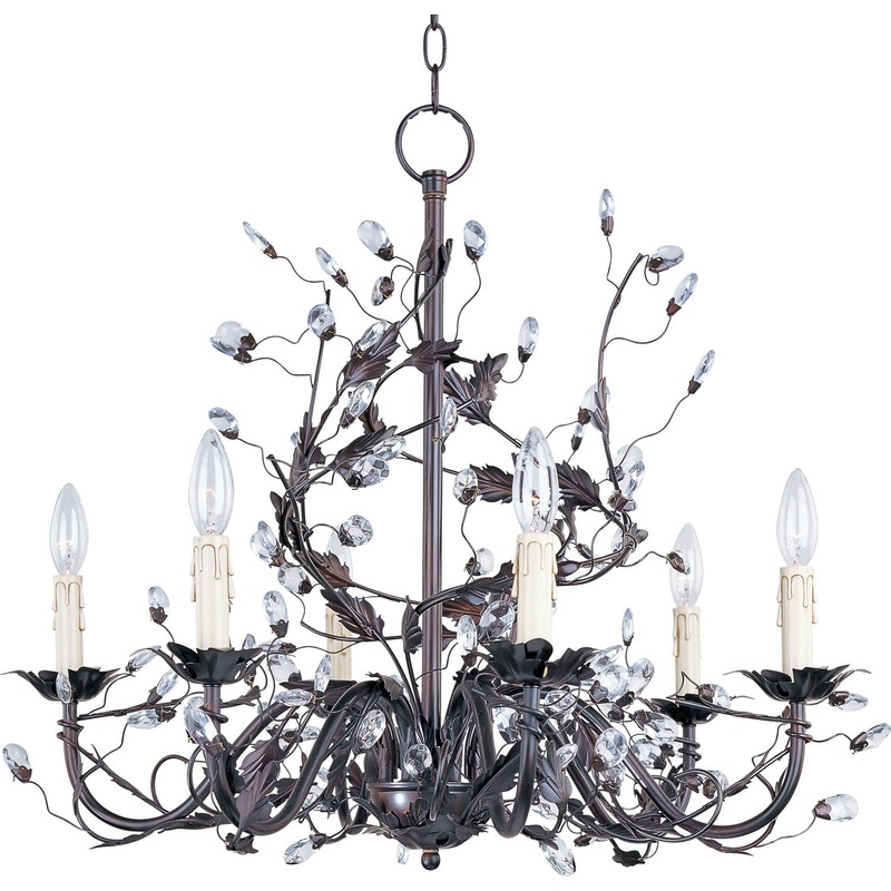 Elegante Six Light Chandelier in Oil Rubbed Bronze