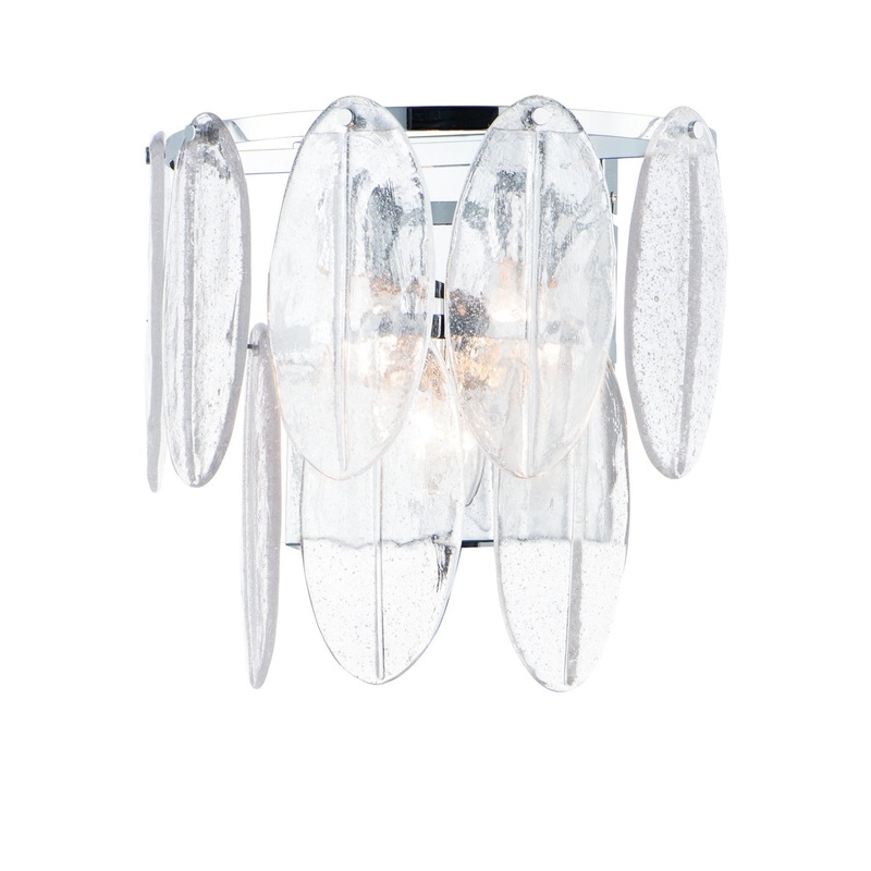 Glacier Three Light Wall Sconce in White / Polished Chrome