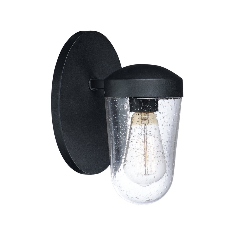 Lido One Light Outdoor Wall Sconce in Black