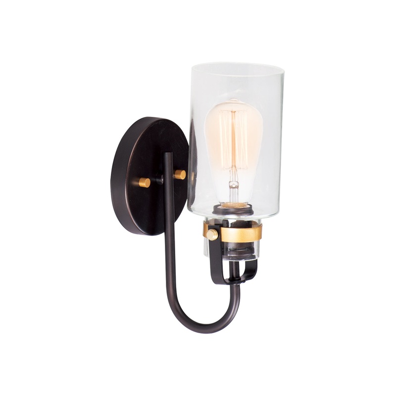 Magnolia One Light Wall Sconce in Bronze / Gold