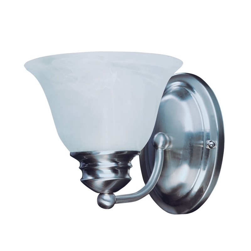 Malaga One Light Wall Sconce in Satin Nickel