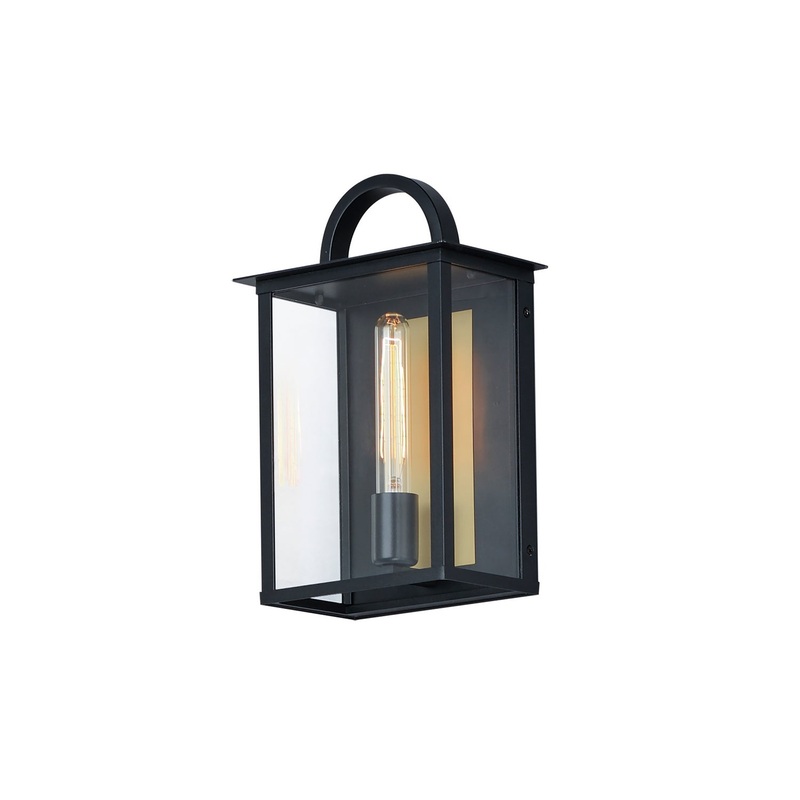 Manchester One Light Outdoor Wall Sconce in Black