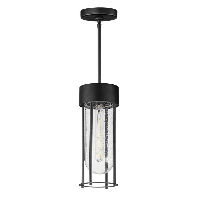 Millennial One Light Outdoor Pendant in Black