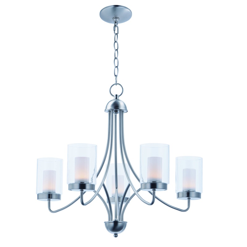 Mod LED Chandelier in Satin Nickel