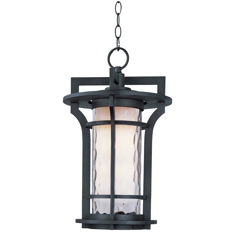 Oakville One Light Outdoor Hanging Lantern in Black Oxide