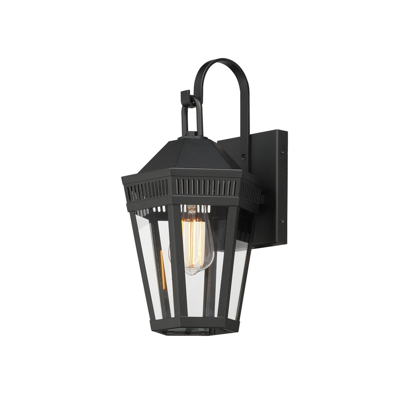 Oxford One Light Outdoor Wall Sconce in Black