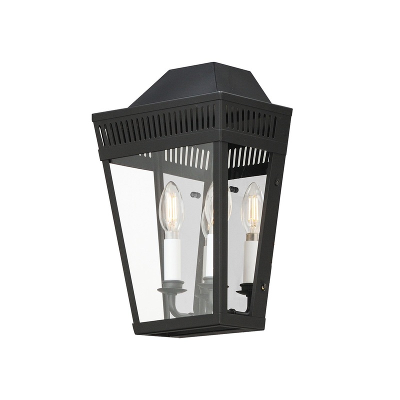 Oxford Two Light Outdoor Wall Sconce in Black