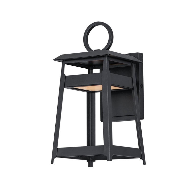 Pagoda LED Outdoor Wall Sconce in Black