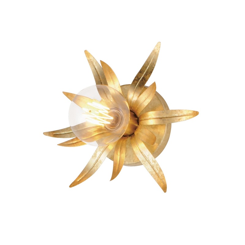 Paloma One Light Wall Sconce in Gold Leaf