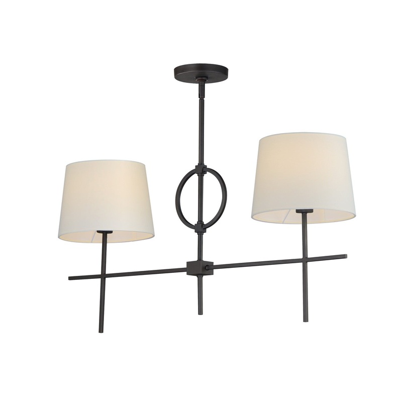 Paoli Two Light Pendant in Charcoal Bronze