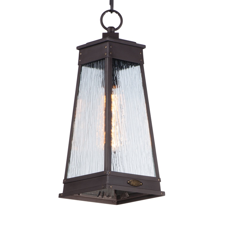 Schooner One Light Outdoor Pendant in Olde Brass