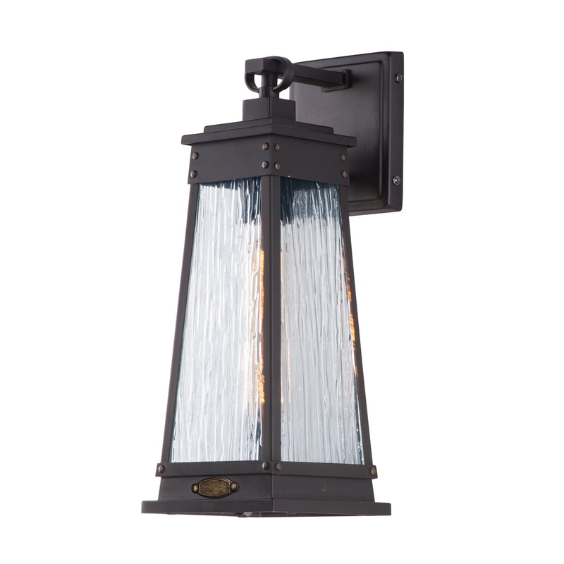 Schooner One Light Outdoor Wall Lantern in Olde Brass