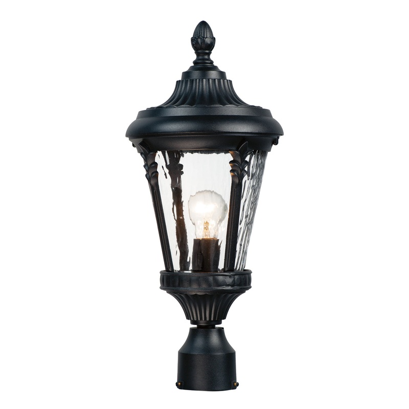 Sentry One Light Outdoor Pole/Post Lantern in Black
