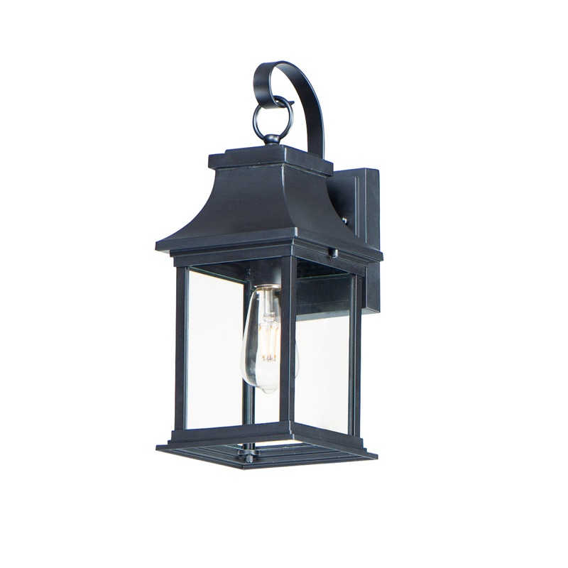 Vicksburg One Light Outdoor Wall Lantern in Black