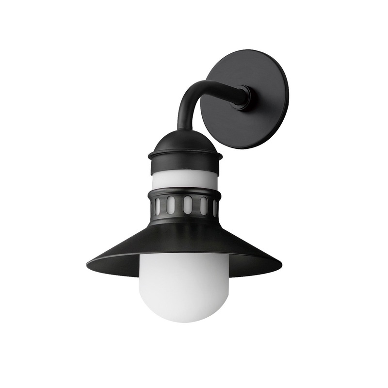 Admiralty One Light Outdoor Wall Sconce in Black