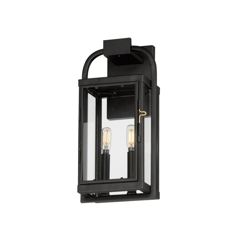 Bonham Two Light Outdoor Wall Sconce in Black