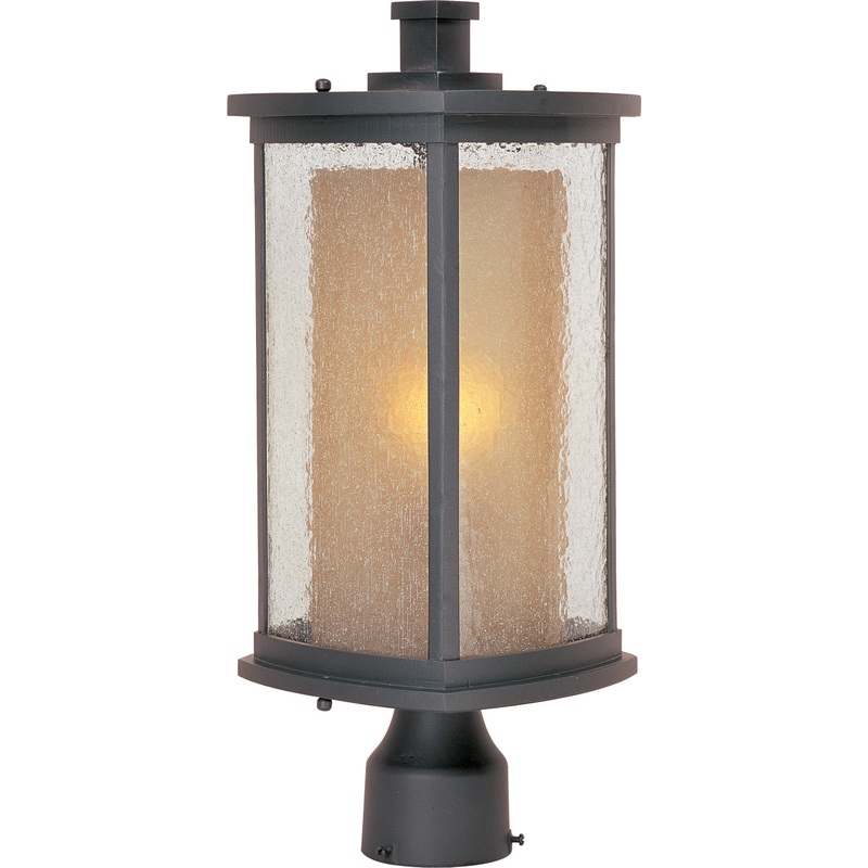 Bungalow One Light Outdoor Pole/Post Lantern in Bronze