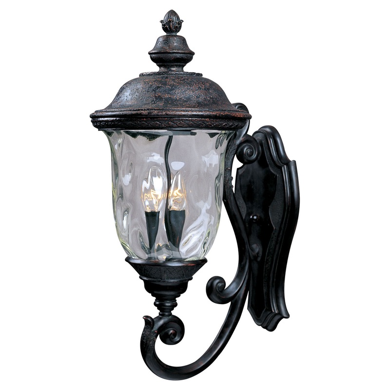 Carriage House DC Three Light Outdoor Wall Lantern in Oriental Bronze