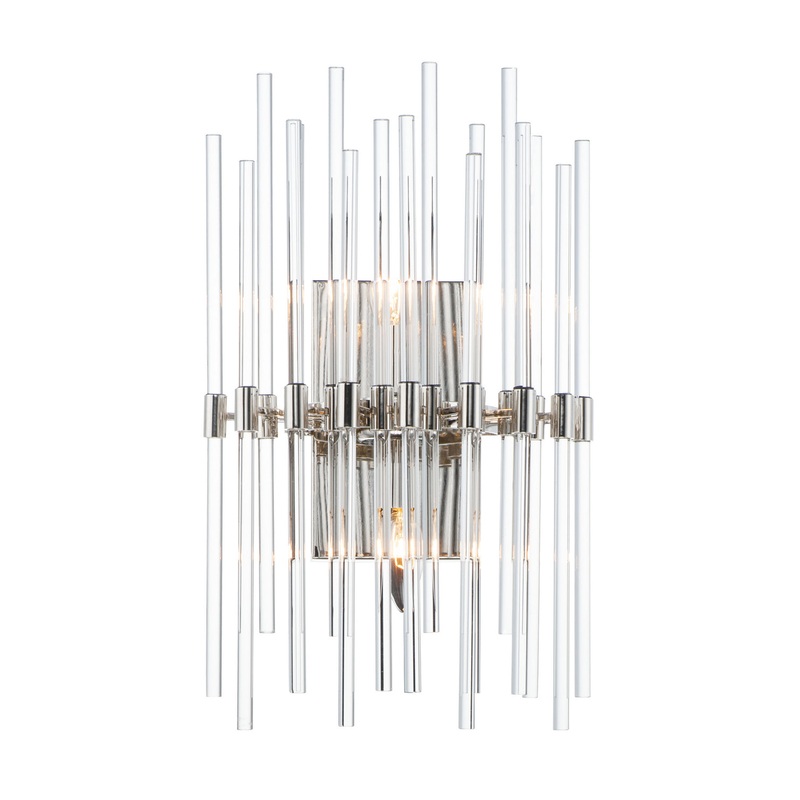 Divine Two Light Wall Sconce in Polished Nickel