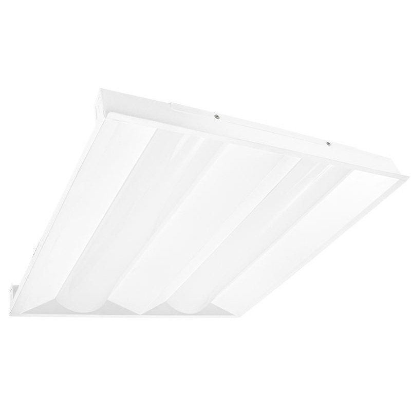 Dual Lens Troffer in White