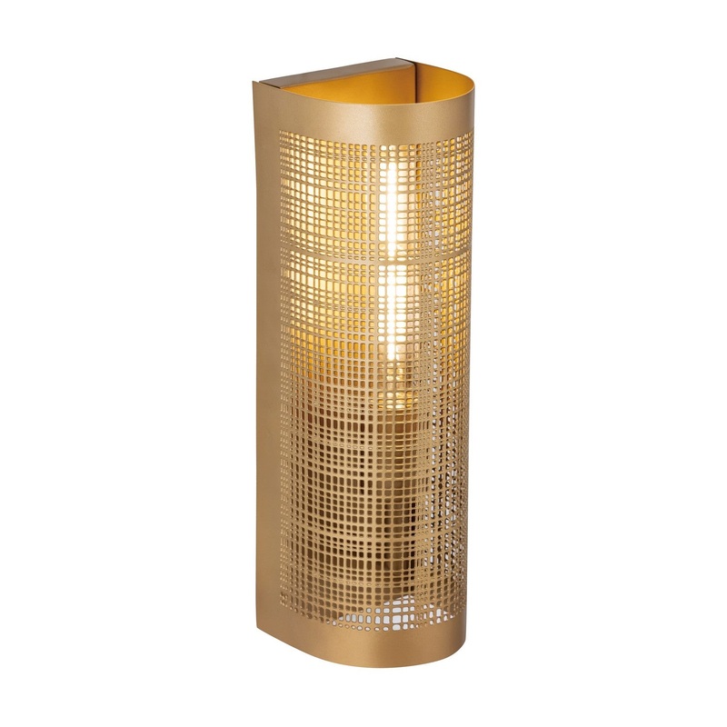 Hatcher One Light Outdoor Wall Sconce in Gold