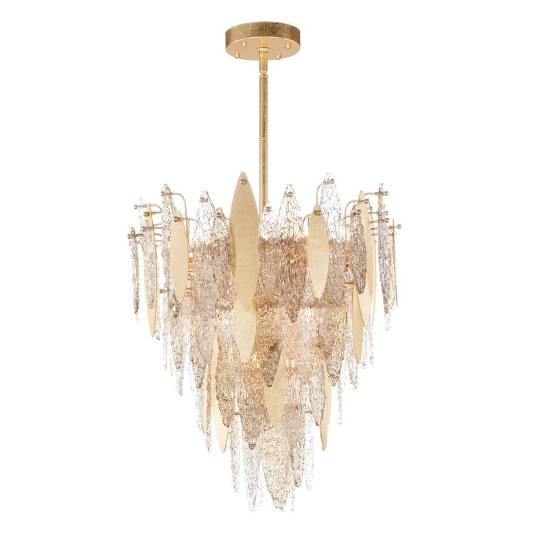 Majestic 12 Light Chandelier in Gold Leaf