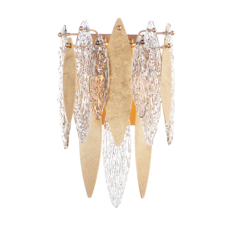 Majestic Three Light Wall Sconce in Gold Leaf