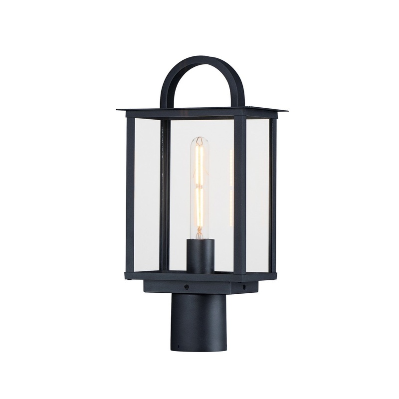 Manchester One Light Deck/Post Lantern in Black