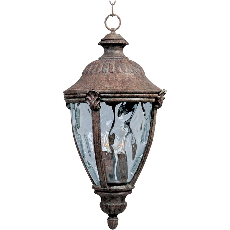 Morrow Bay DC Three Light Outdoor Hanging Lantern in Earth Tone