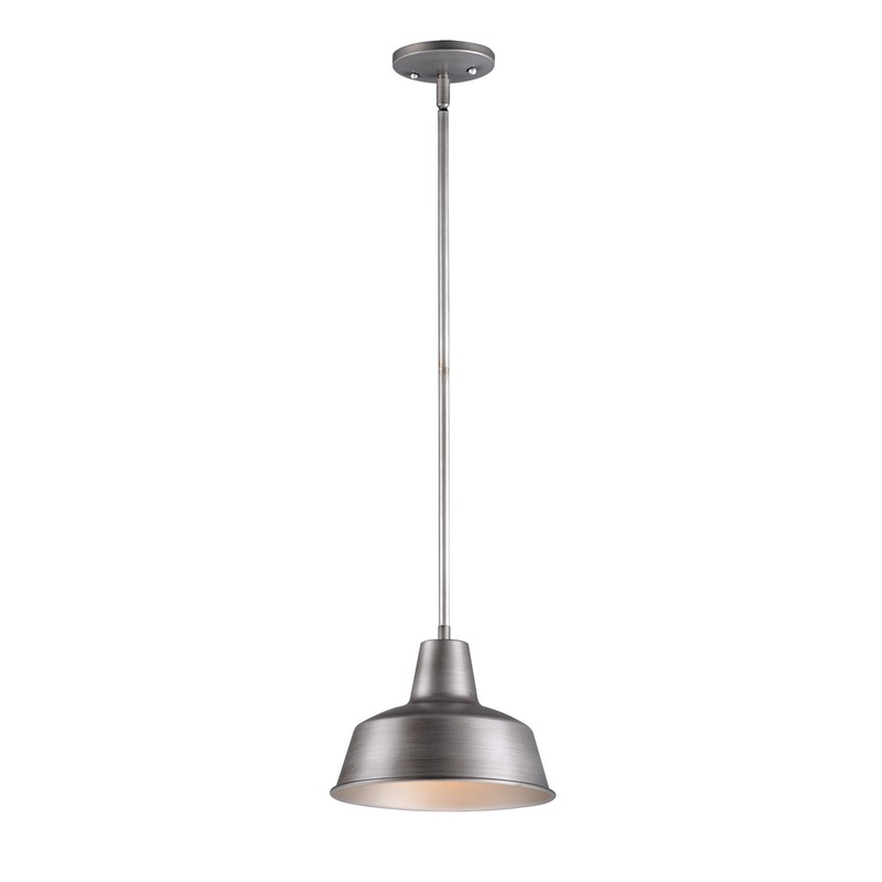 Pier M One Light Outdoor Pendant in Weathered Zinc