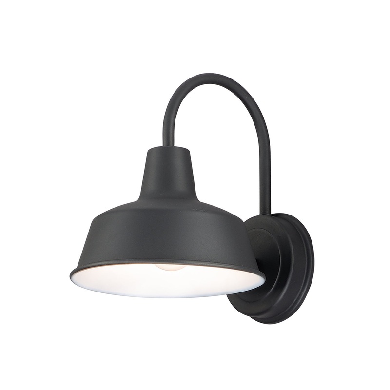 Pier M One Light Outdoor Wall Lantern in Black