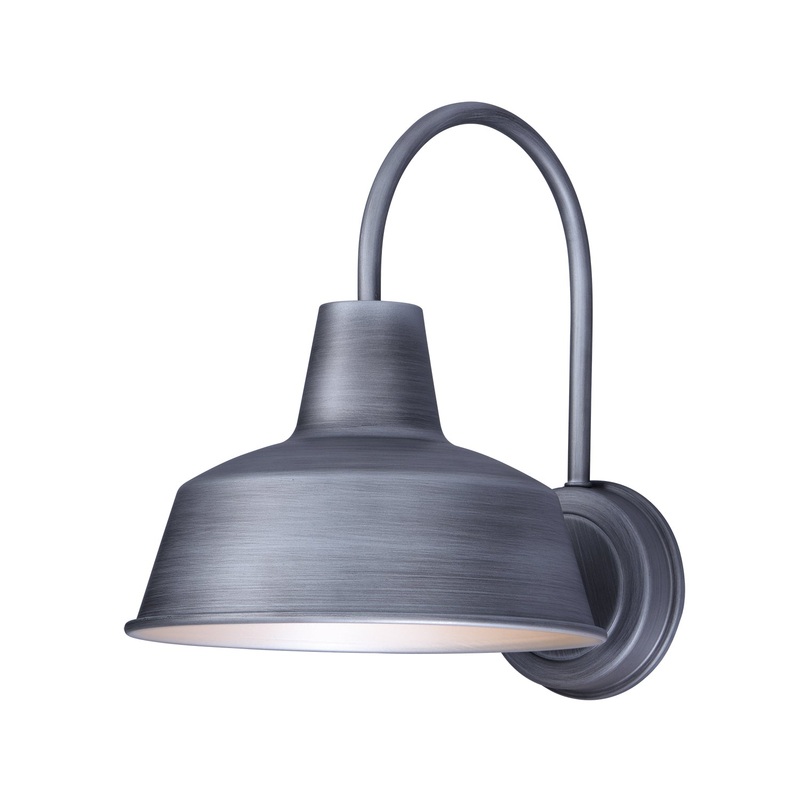 Pier M One Light Outdoor Wall Lantern in Weathered Zinc